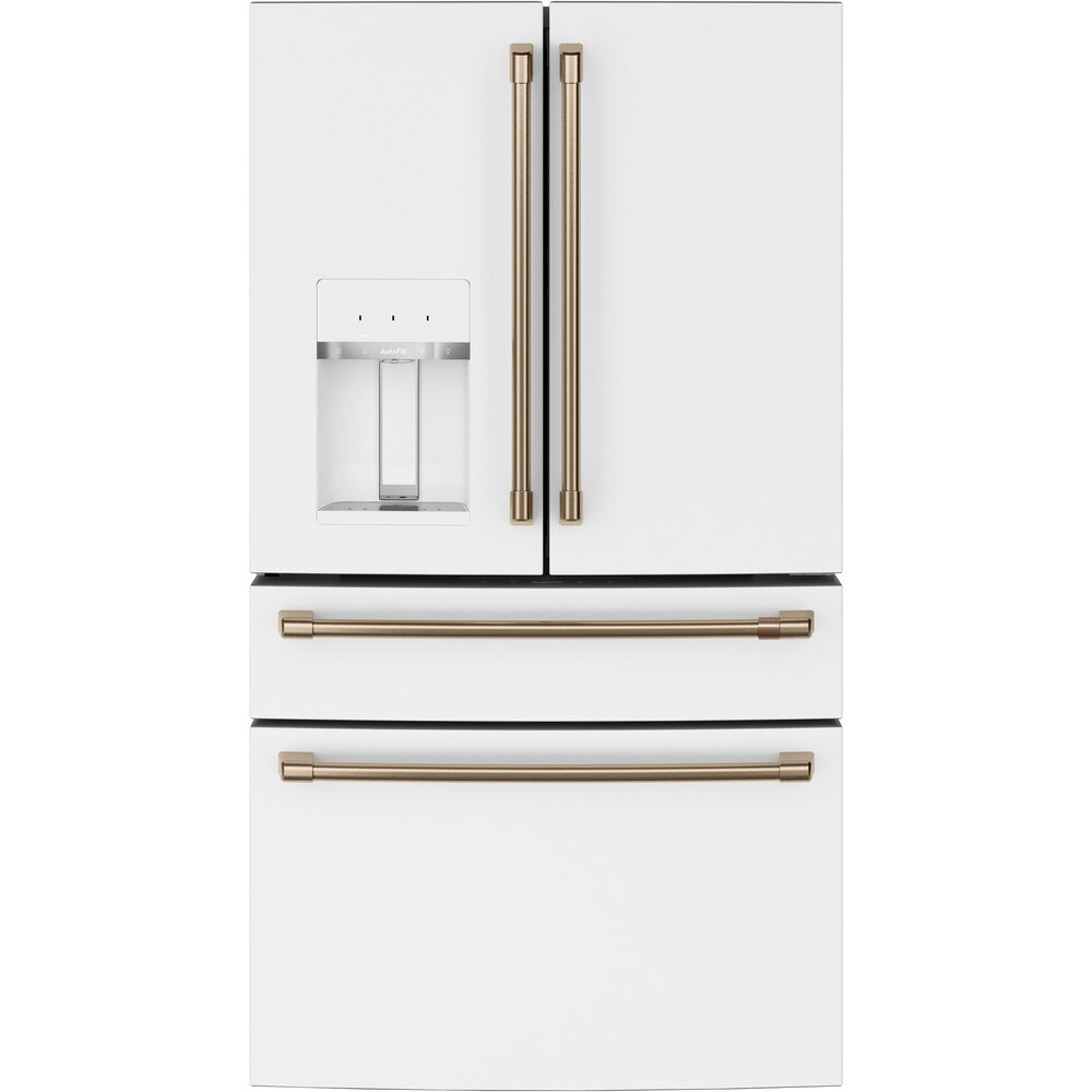 Réfrigérateur 4 portes à porte française de 22.3 pi³ de profondeur comptoir Cafe, Blanc mat - CXE22DP4PW2